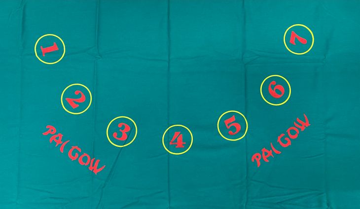 Pai Gow Poker Layout: 60in (Billiard Cloth) main image